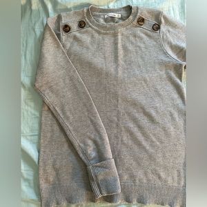 Beige soft size small sweater with button details